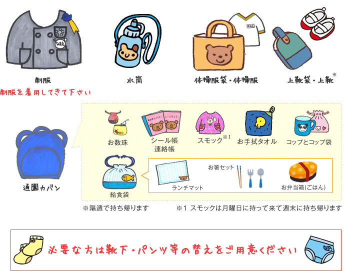 制服水筒通園カバン